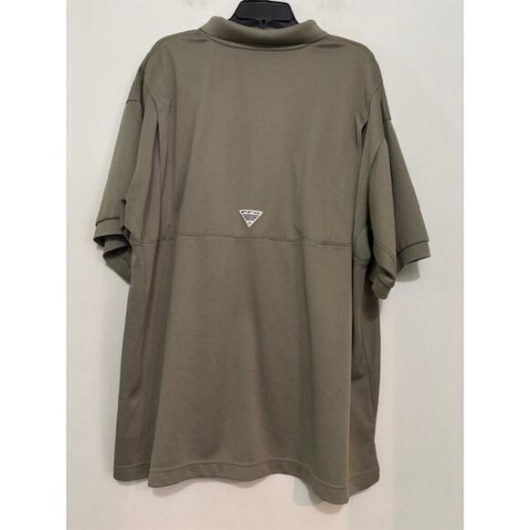 Columbia Men's Low Drag Offshore Polo XXL Omni-Shade 2TG Fishing Cypress - Picture 3 of 7